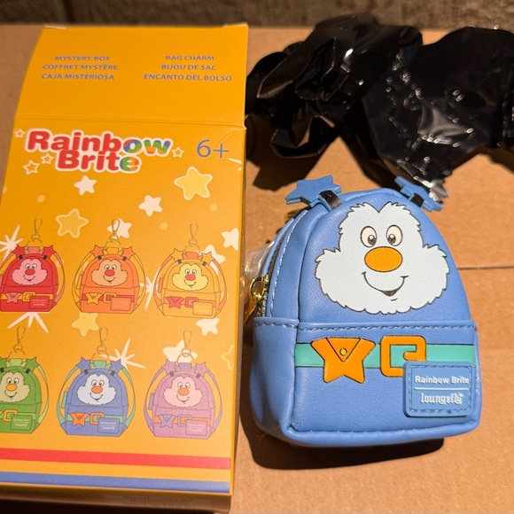 Loungefly Accessories - Loungefly Rainbow Brite Mini Backpack Bag Charm Keychain – Blue | Open Box